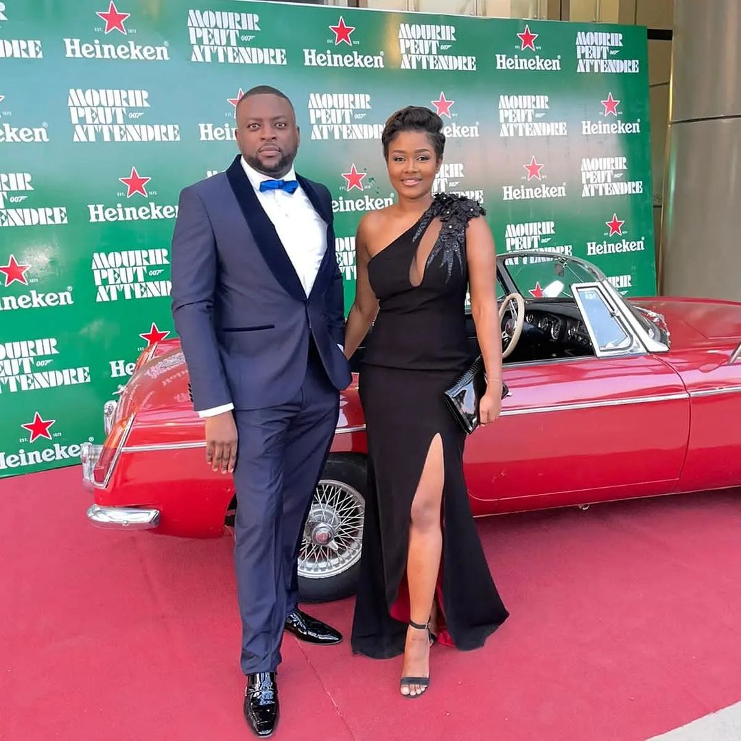 Steve Carl Munga et Josepha Mutund à la première de Mourir Peut Attendre (Kinshasa)